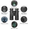 imageBinoculars for Adults High Powered 12x42 HD Zoom Binocular for Bird Watching Hunting  Powerful Lightweight Waterproof Binoculars with Phone Adapter for Travel Cruise Ship Stargazing Hiking12X42