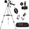 imageGskyer Telescope 70mm Aperture 400mm AZ Mount Astronomical Refracting Telescope for Kids Beginners  Travel Telescope with Carry Bag Phone Adapter and Wireless RemoteAZ70400