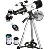 imageGskyer Telescope 70mm Aperture 400mm AZ Mount Astronomical Refracting Telescope for Kids Beginners  Travel Telescope with Carry Bag Phone Adapter and Wireless RemoteAZ70400