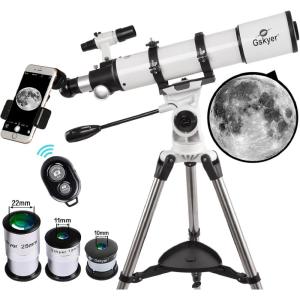 imageGskyer Telescope 70mm Aperture 400mm AZ Mount Astronomical Refracting Telescope for Kids Beginners  Travel Telescope with Carry Bag Phone Adapter and Wireless RemoteWhite